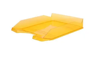 Odkladač, transparentný, oranžový, plastový, VICTORIA